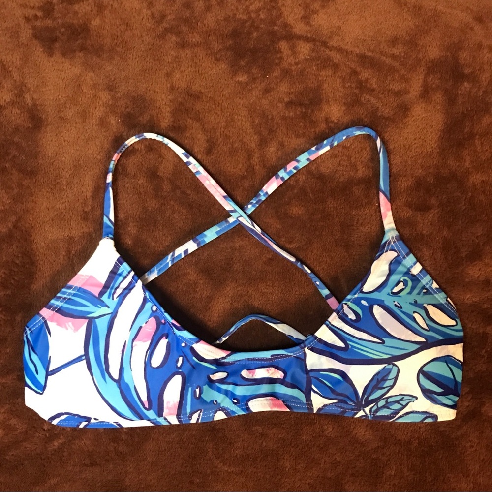 Kulani Kinis Periwinkle Sport Bikini Top / Small